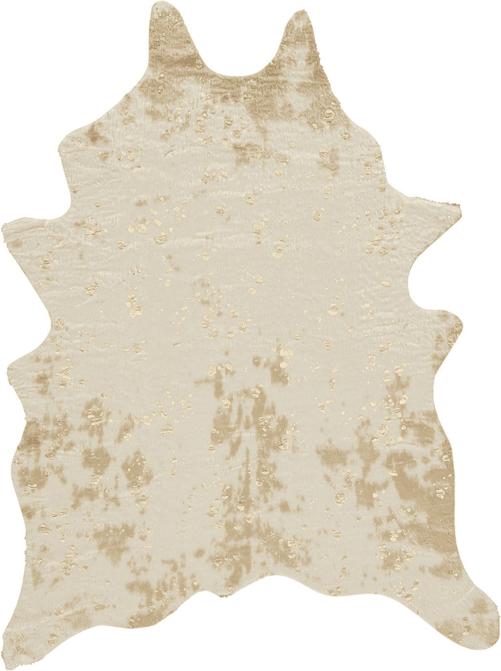 Signature Design by Ashley Jaxith Farmhouse 5 x 7 Medium Pile Cowhide Rug, Ivory & Tan