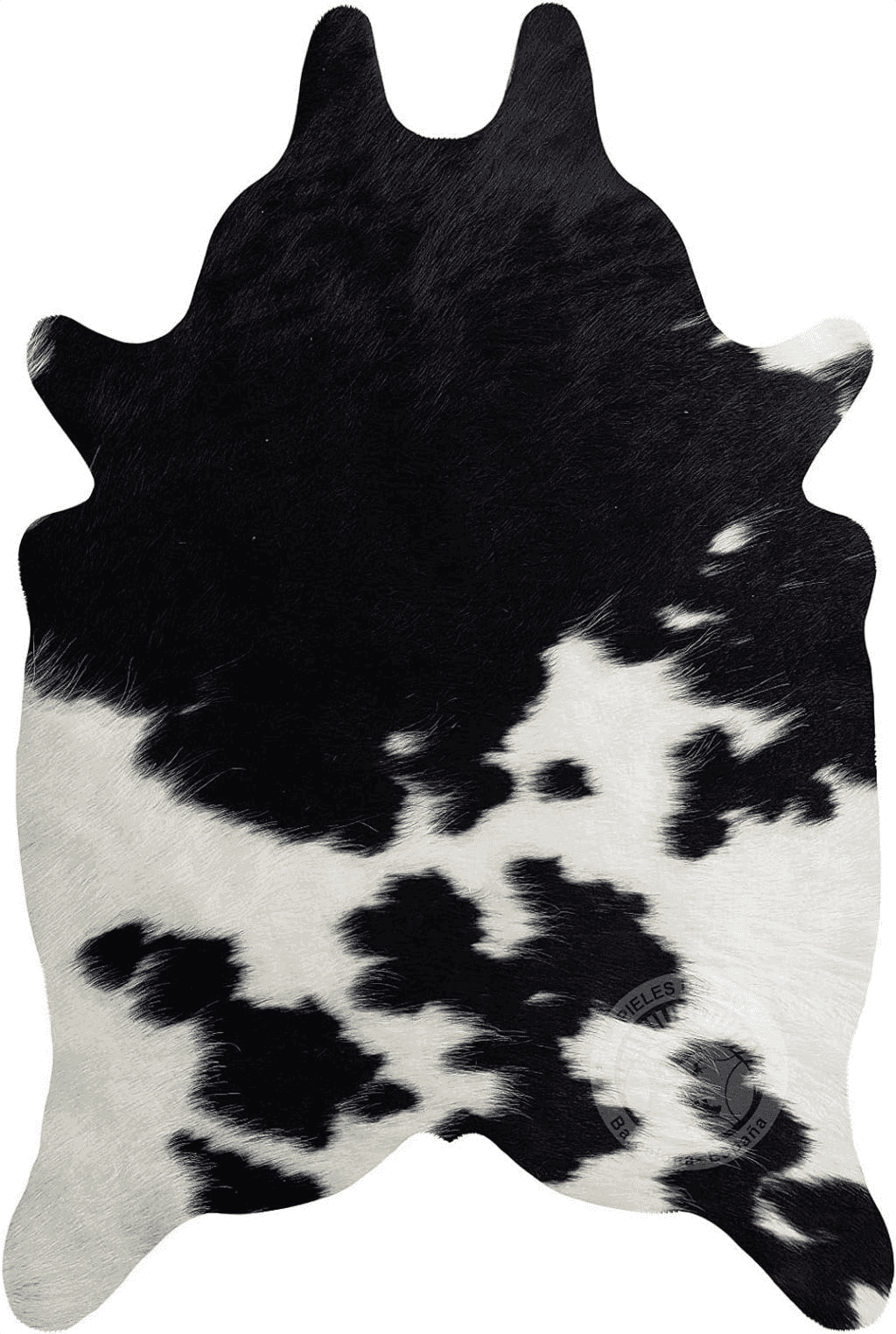 Cowhide 2x3 Genuine Mini Cowhide Rug Black and White 24 x 35 inches 90 x 60 cm