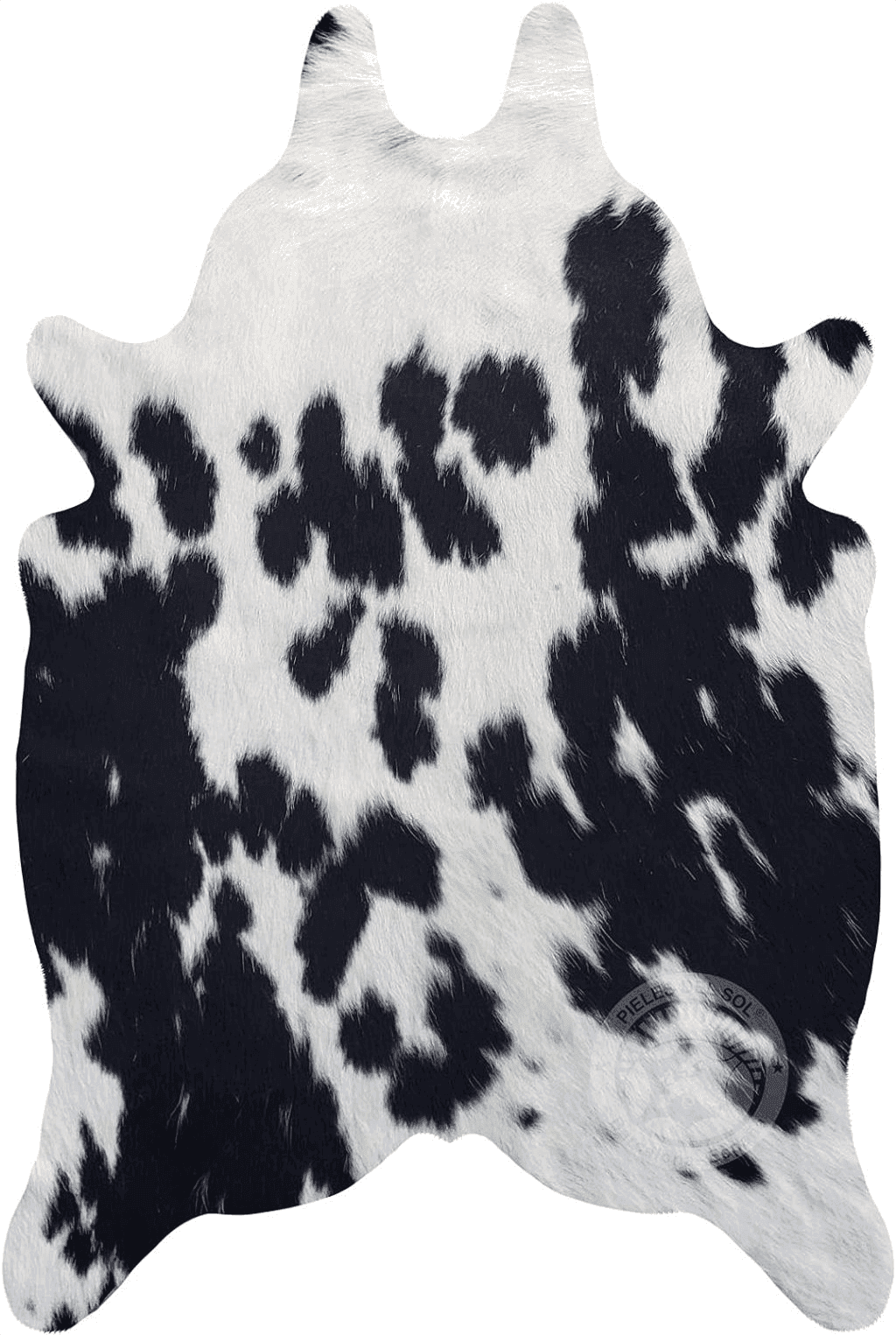 Cowhide 2x3 Genuine Mini Cowhide Rug Black and White 24 x 35 inches 90 x 60 cm