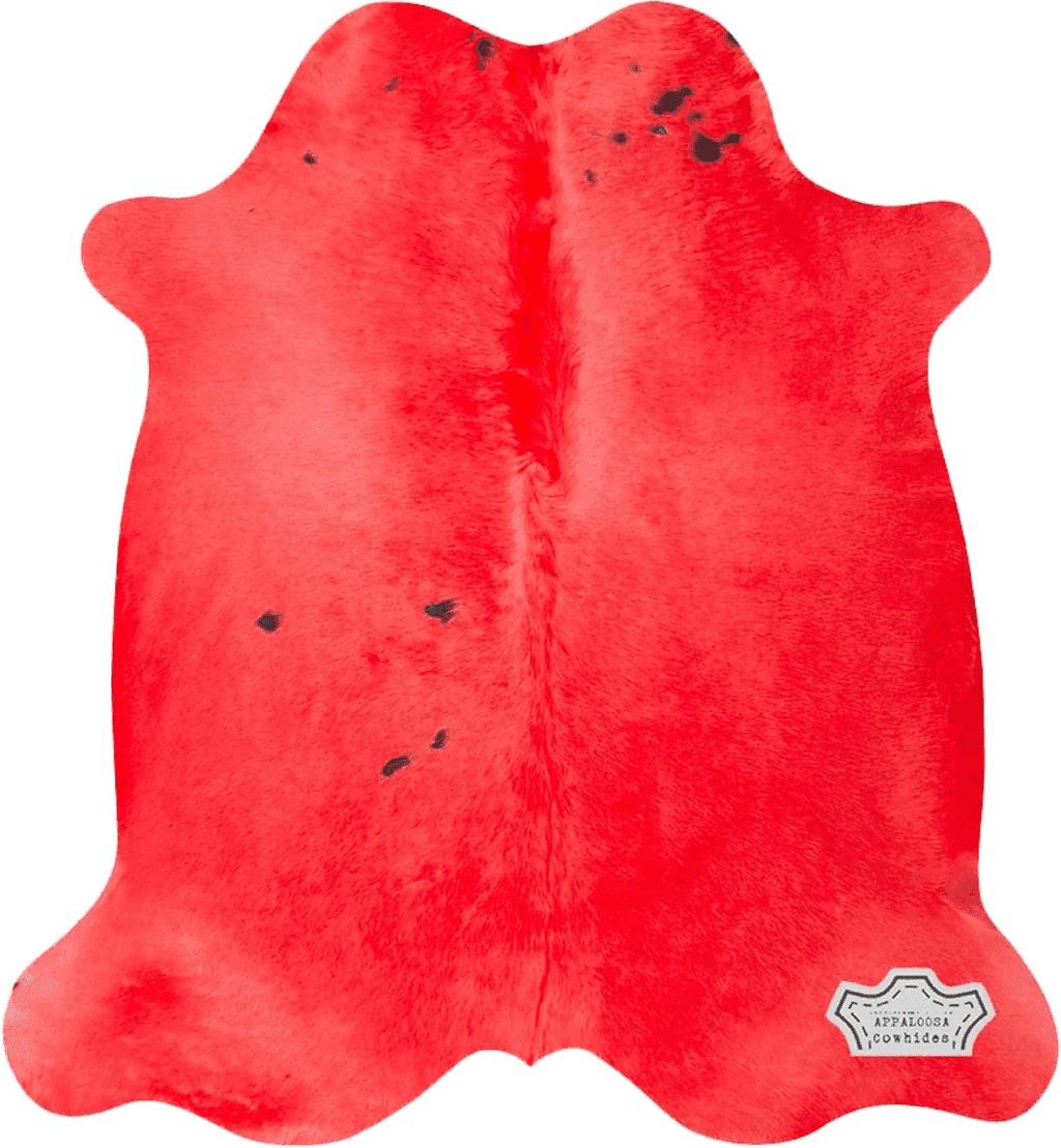 Cowhide 6x9 Appaloosa Cowhides Color Dyed Collection (Rusty Red)