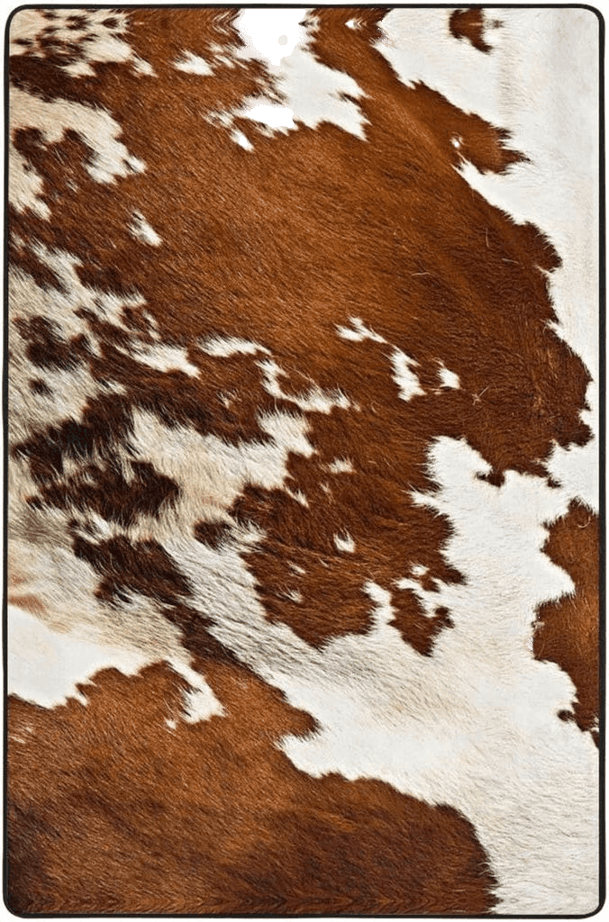 Cowhide 2x3 Red and White Cowhide Area Carpet,Soft Rug Mat Cozy Short Pile Bath Carpet for Living Room,Bedroom,Office Decor Carpet