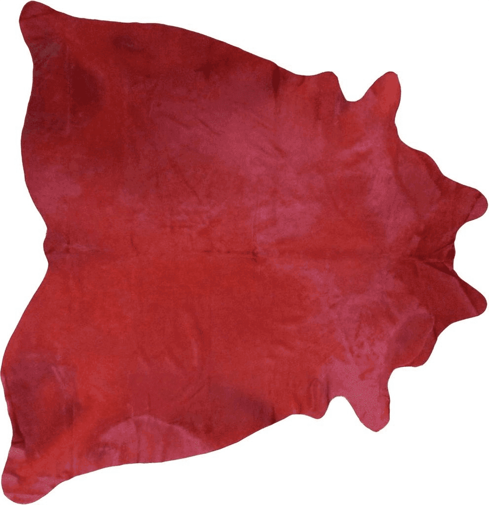 Cowhide Red Chesterfield Leather Brazilian Cowhide Rug Red