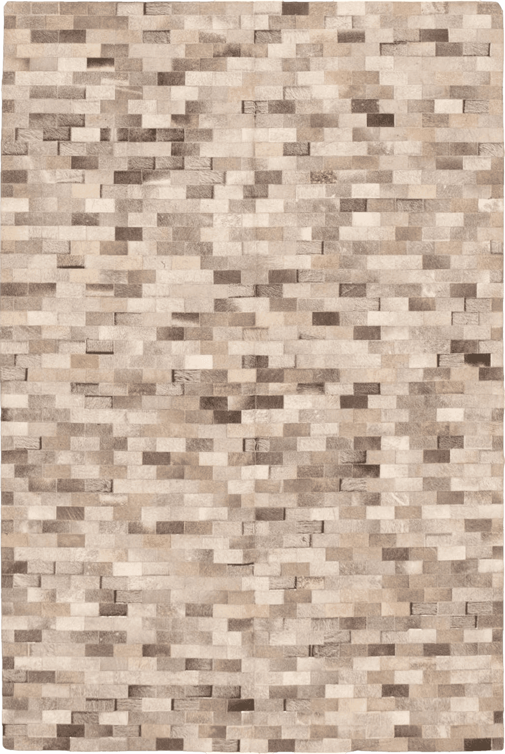 eCarpet Gallery Hand-Knotted | Area Rug for Living Room, Bedroom | Cowhide Patchwork Accent Grey Rug 6'0" x 9'0" | 331697