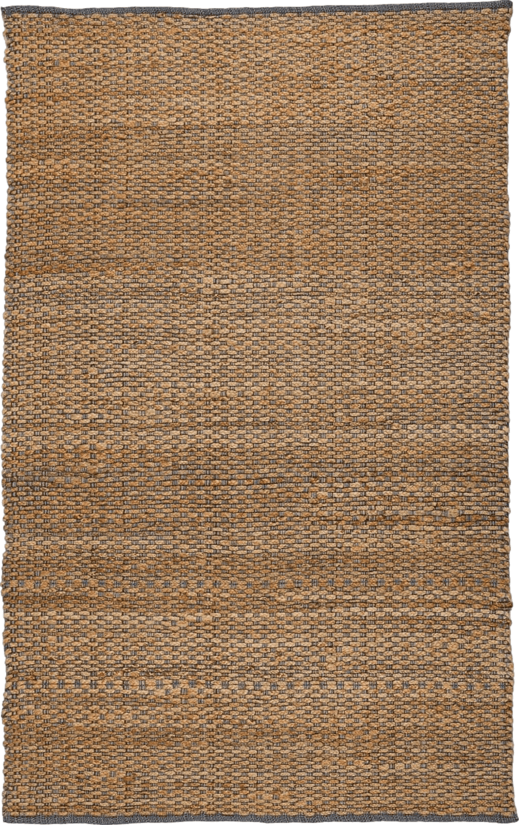 Pebble & Crane - Carlisle Rug - Woven Throw Rug - Jute and Cotton - Area Rug for Kitchen, Living Room, Bedroom, and More - Solid Trim - 8’ x 10’ - Grey