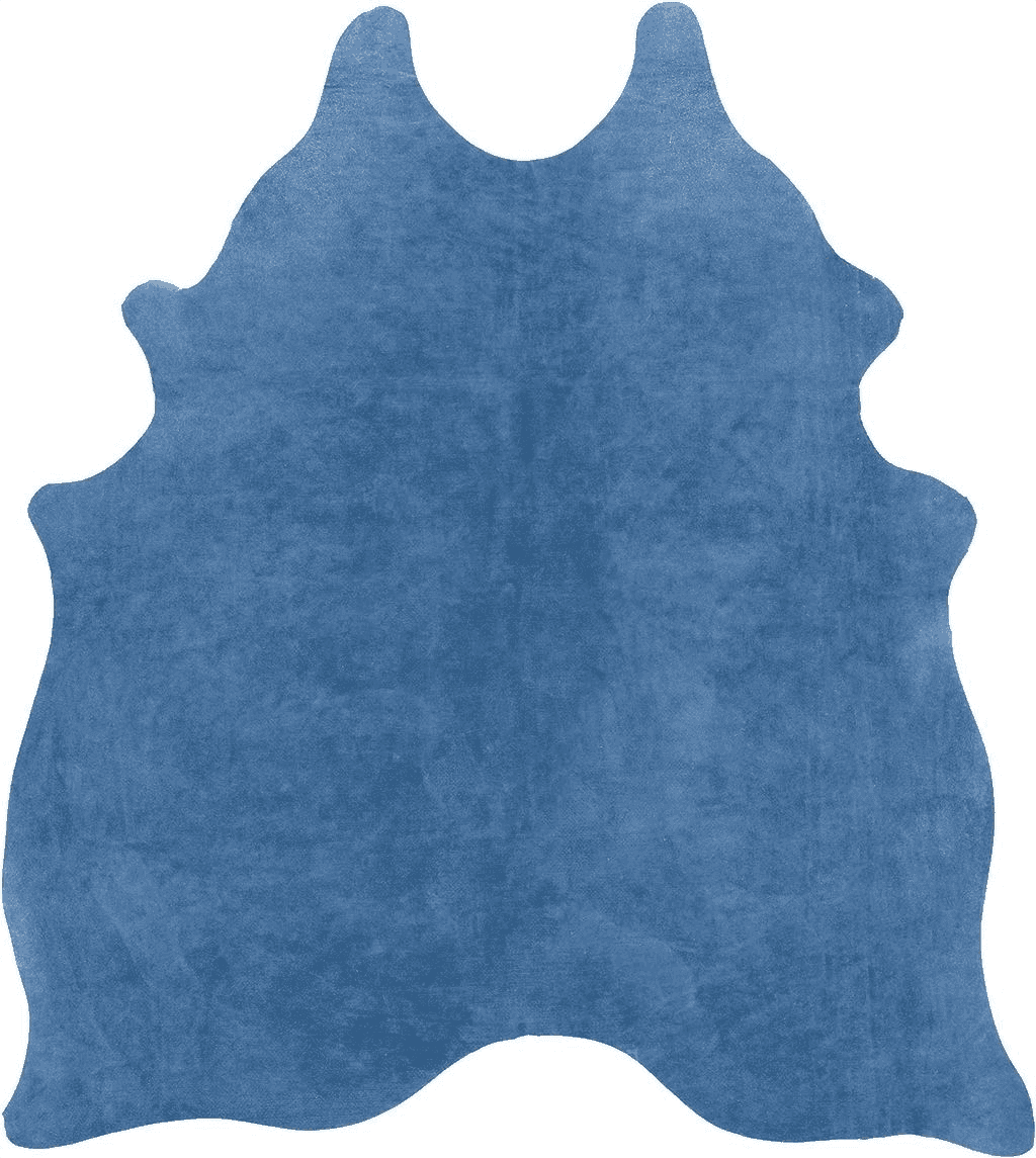 Cowhide Blue SAFAVIEH Cow Hide Collection Area Rug - 5' x 7', Blue, Genuine Natural Suede Leather Rustic Design, Non-Shedding & Easy Care, Ideal for High Traffic Areas in Living Room, Bedroom (COH800M)