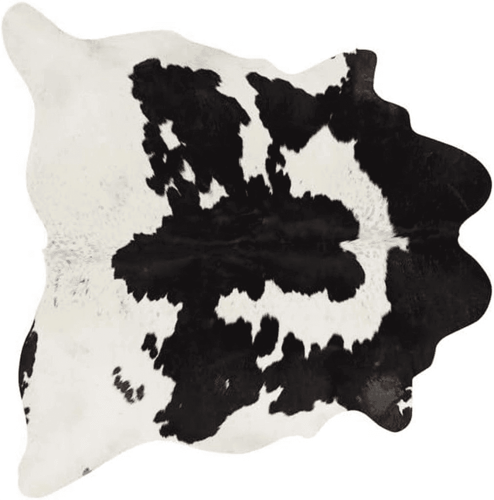 Cowhide Black White Cowhides Direct Genuine Cowhide Rug - Black & White Rug for Living Room, Bedroom & More - Authentic Cow Rug (7’x8’ Black & White)