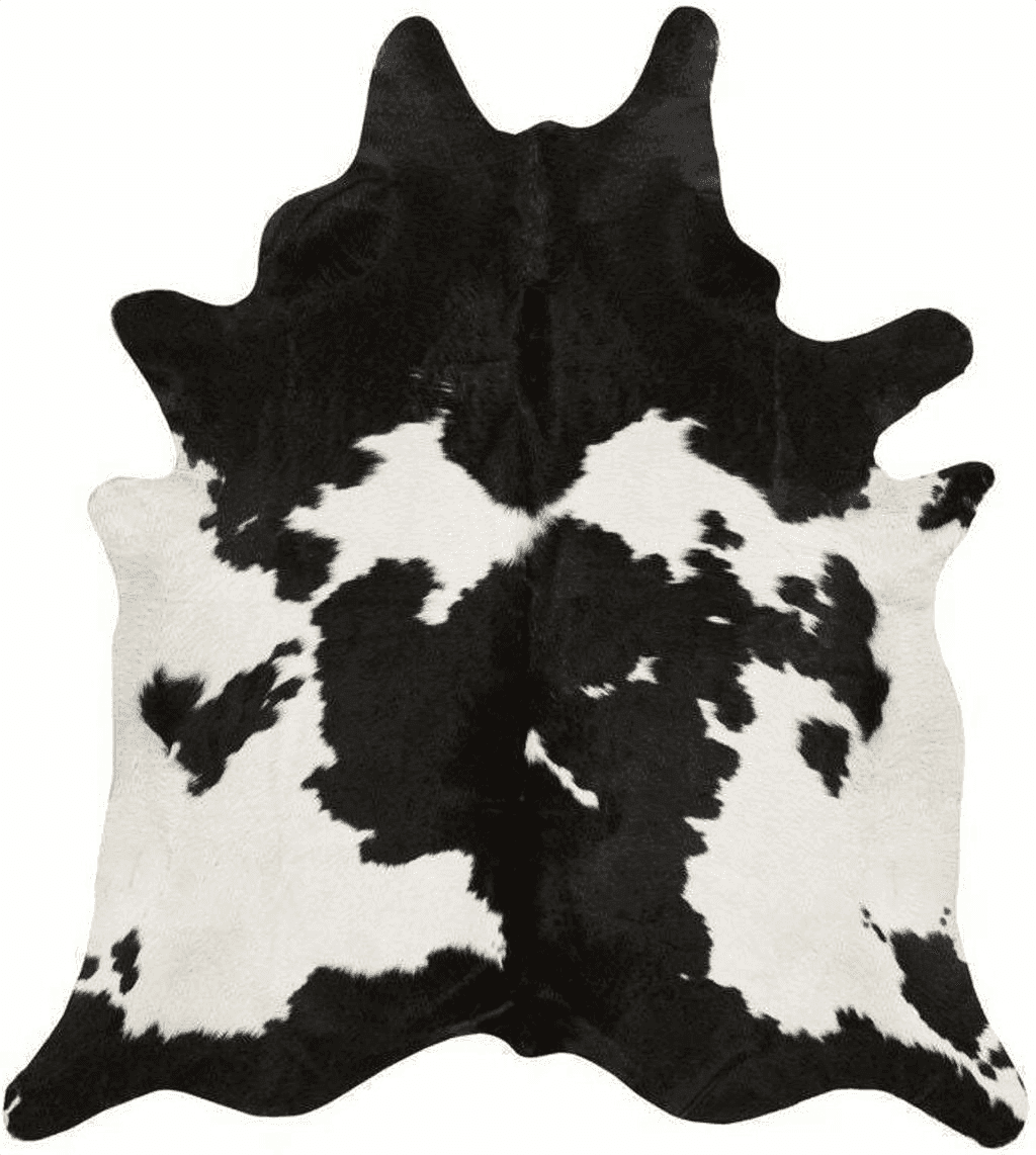 Cowhide Black White New Large 100% Black & White Cowhide Leather Rugs Cow Hide Skin Carpet Area 26-30 SQ.FT (Black & White)