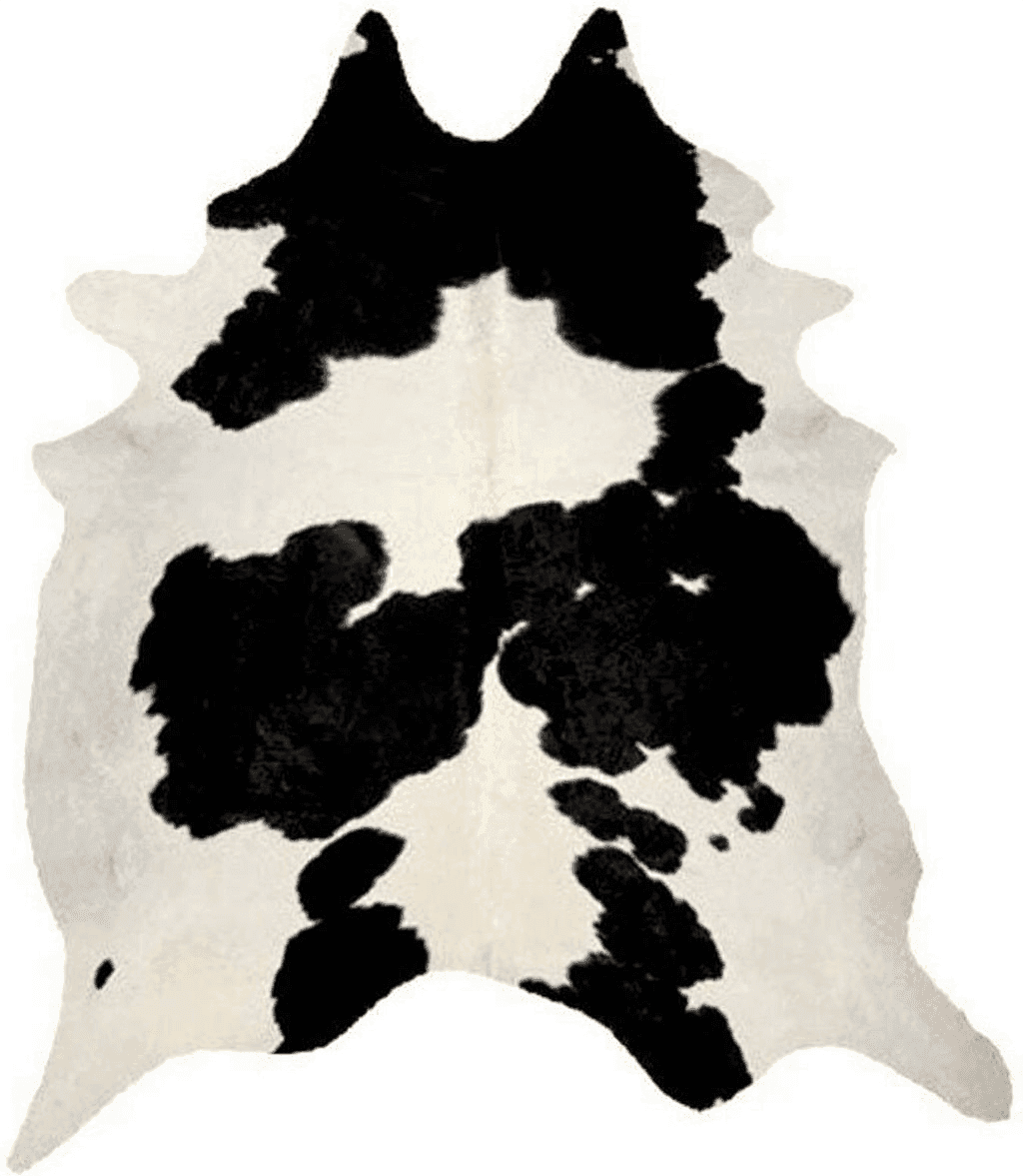 Cowhide Black White New Large 100% Black & White Cowhide Leather Rugs Cow Hide Skin Carpet Area 26-30 SQ.FT (Black & White)