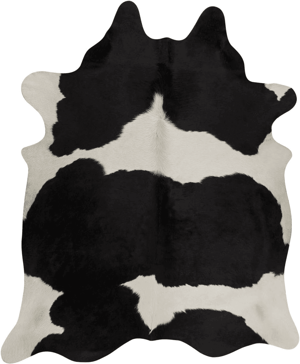 Cowhide Black White original cowhide Rug Genuine Leather Hair on Hides Decorative Value Rare Giant Size Approx 7X8 ft (56-66 sqf) (Black and White)