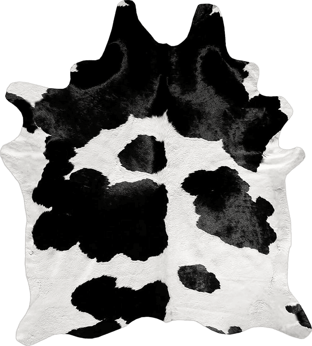 Cowhide Black White A-STAR Black and White Cowhide Area Rug Premium Quality Natural Cow Skin Leather Rug for Living Room Décor 5ft x 6ft (60Inch x 72Inch, 152.4CM x 182.88CM) X-Large