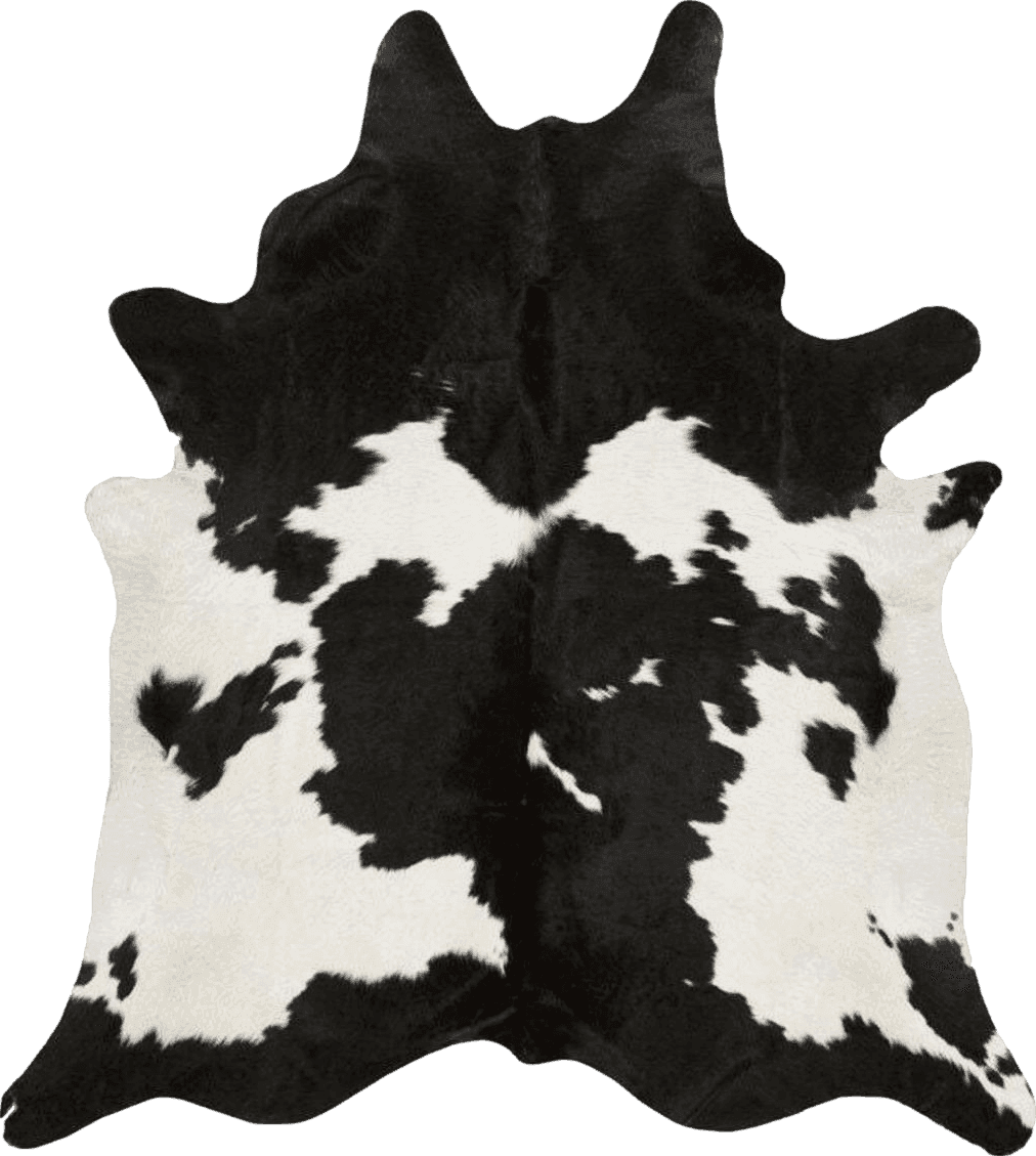 Black White All Rounds/Square New Large 100% Black & White Cowhide Leather Rugs Cow Hide Skin Carpet Area 21-25 SQ.FT