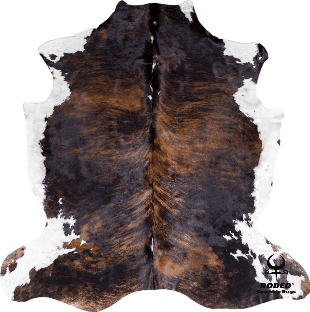 rodeo Genuine Cowhide Rug: Hand-Picked & Authentic Real Cowhide Rug for western Home Decor - Cow Hide Rug Large Sized at 6x7ft - Rustic rug, Unique, Durable, Leather Cow Carpet Rugs - Brindle cowhide rug