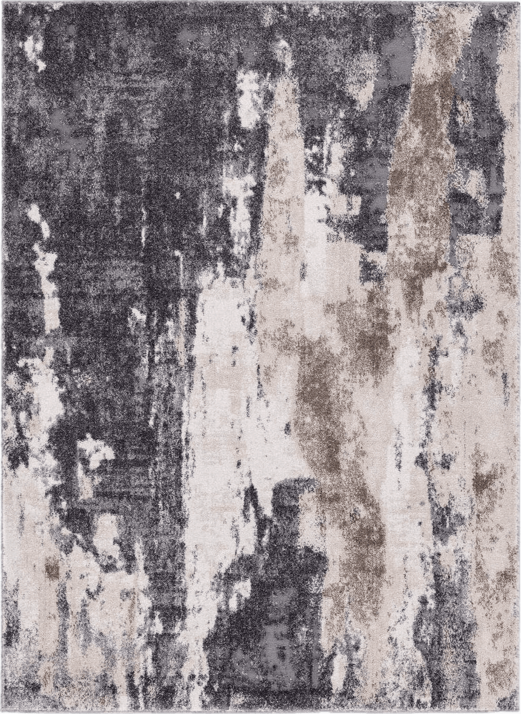 LUXE WEAVERS Euston Collection Gray-Gray 6x9 Modern Abstract Area Rug