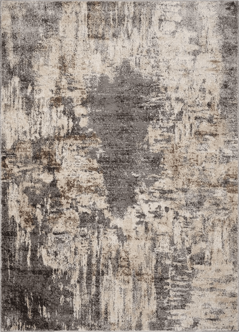 Cowhide 5x7 LUXE WEAVERS Euston Gray 5 x 7 Abstract Modern Area Rug