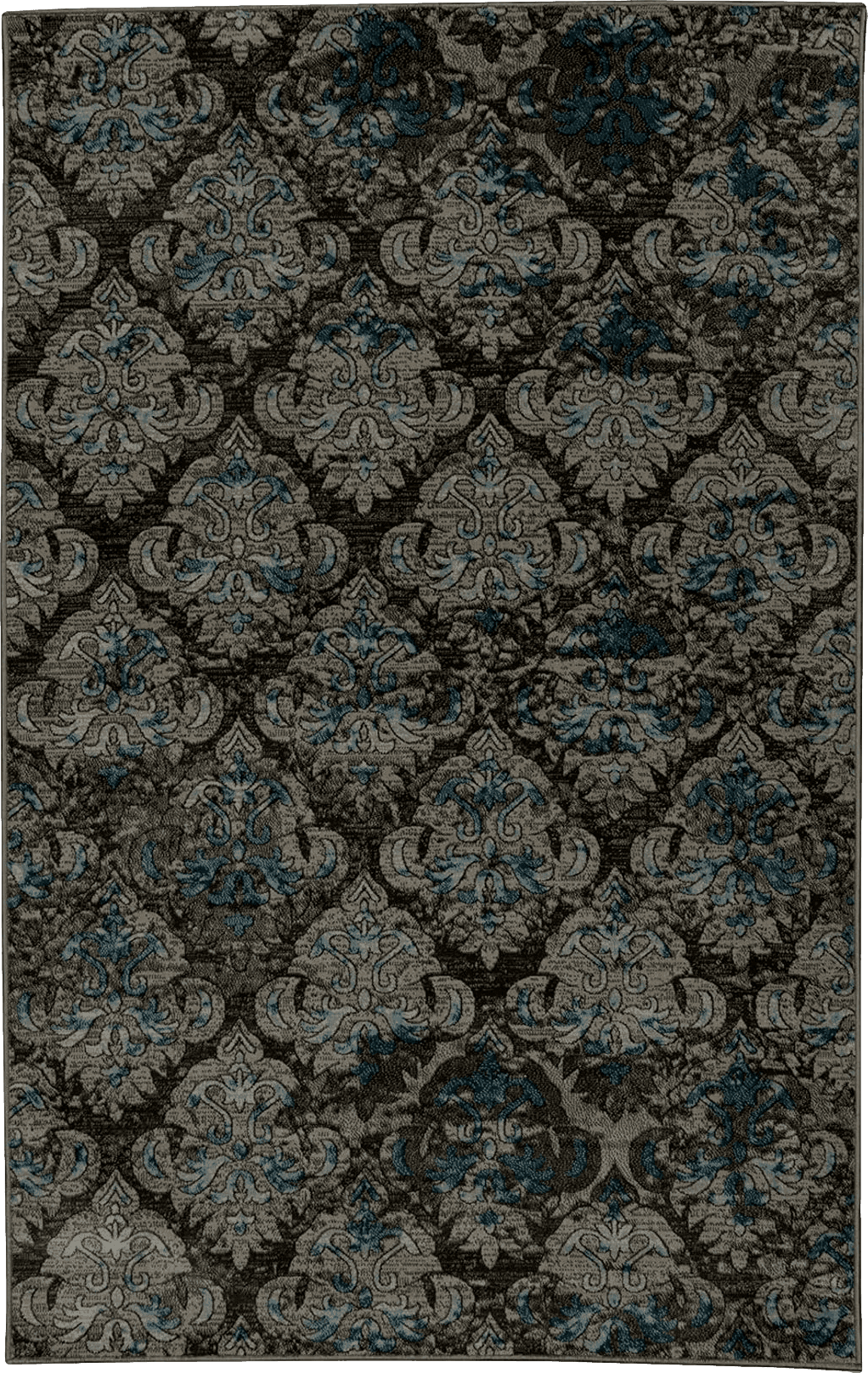 Cowhide Blue Linon Vintage Collection Grey Clara 9' x 12' Area Rug