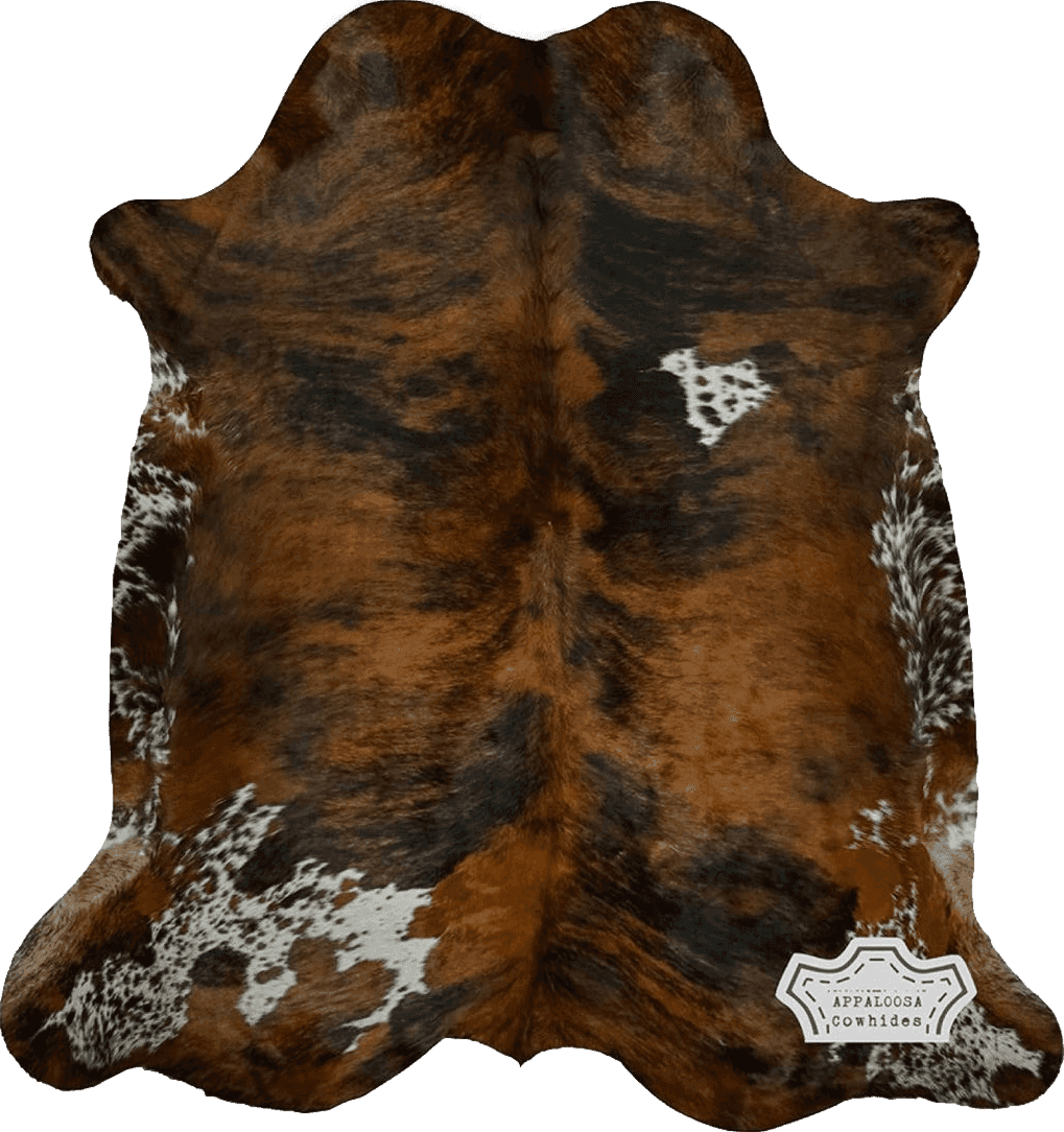 Cowhide 5x7 Appaloosa Cowhides Natural Cowhide Rug - Tricolor Cowhide Area Rug for Bedroom & Living Room - Luxury Cowhides Modern Accent Rug - Genuine Leather with Real Animal Fur, Medium, 5 x 7 Feet