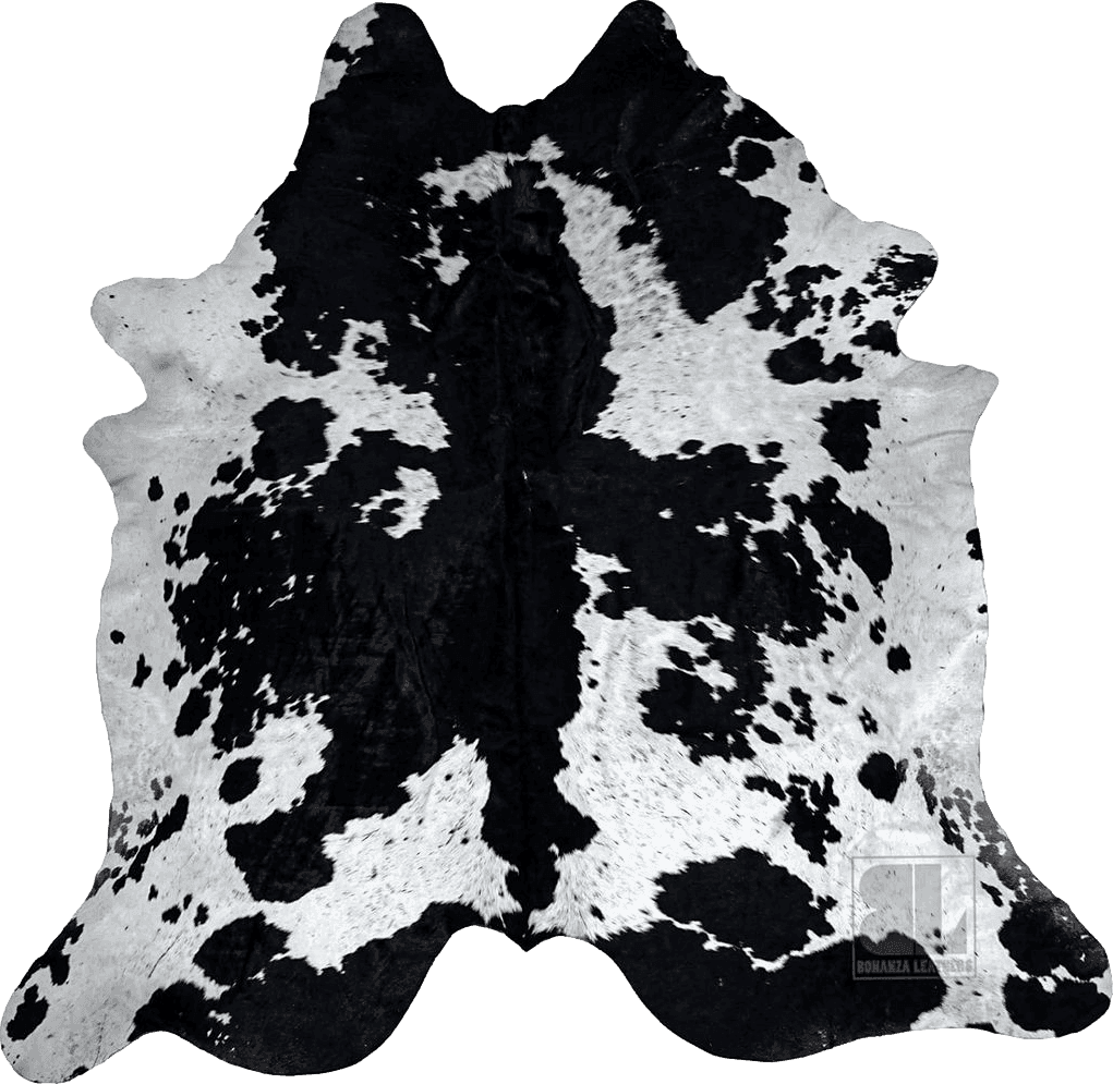 Cowhide Black White bonanza leathers Genuine Cowhide Rug Black and White Size S/L/XL 5X6/6X7/7X8 FT (L)