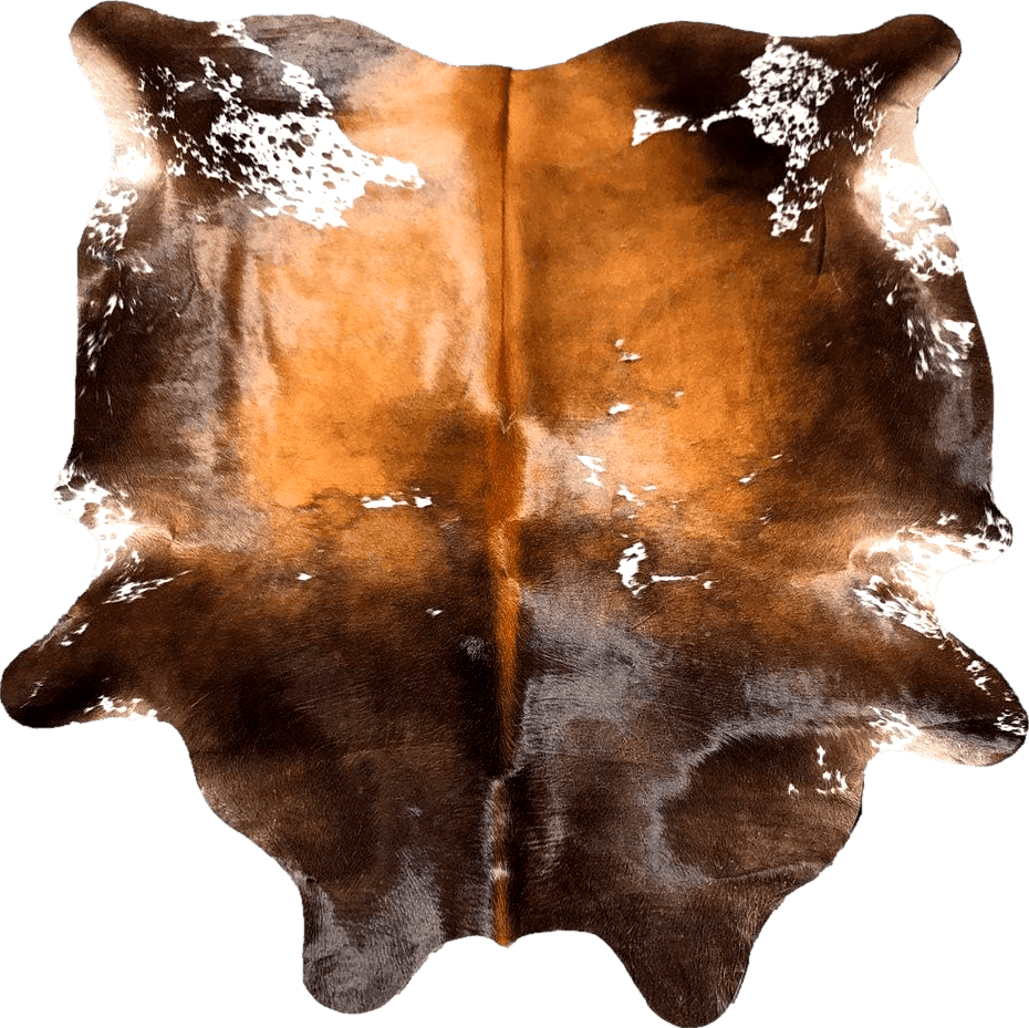 Cowhide 3x5 MeshNew Tricolor Brazilian Cowhide Rug Tri Cow Hide Skin Leather Area Rug Exotic (Small 5ft X 3ft)