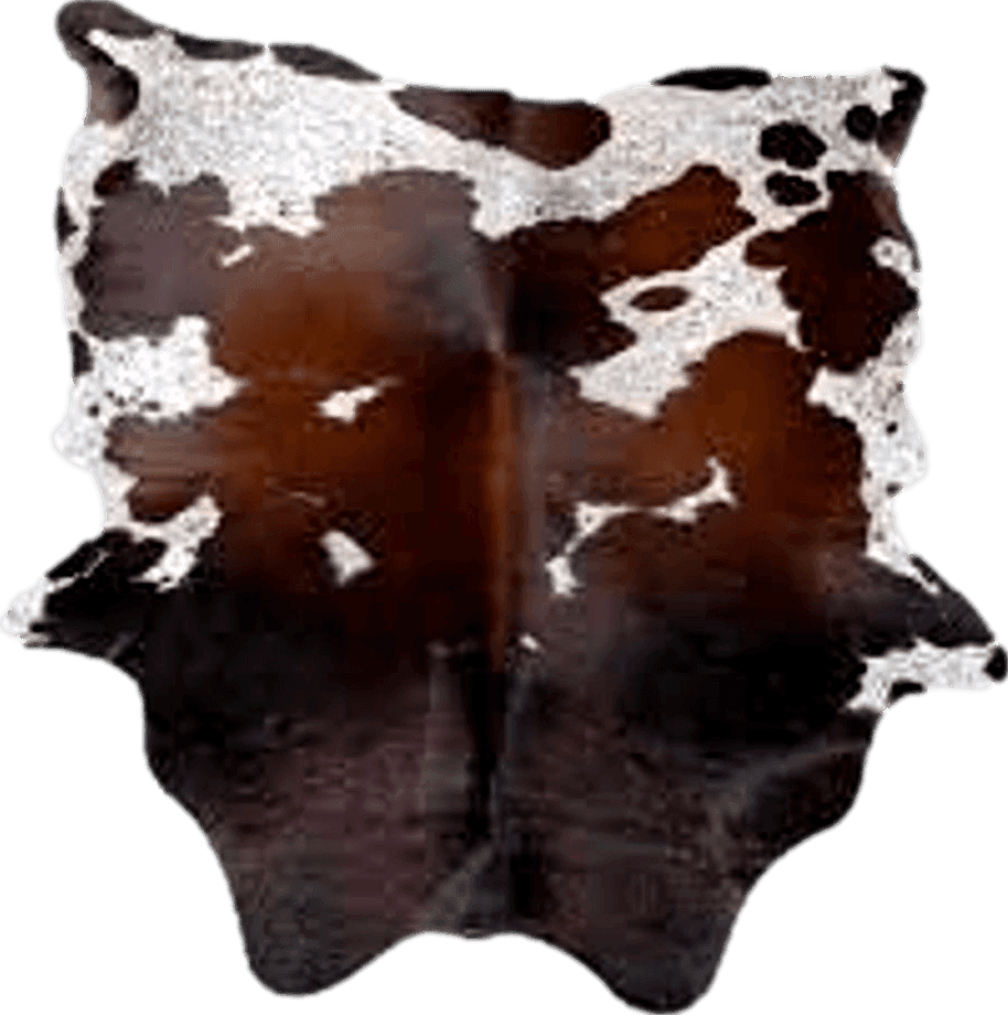 Cowhide 3x5 MeshNew Tricolor Brazilian Cowhide Rug Tri Cow Hide Skin Leather Area Rug Exotic (Small 5ft X 3ft)