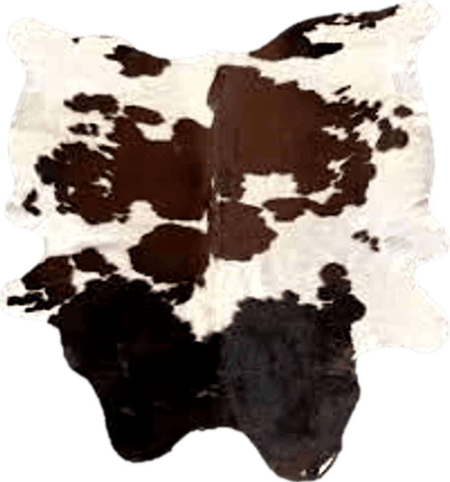 Cowhide 3x5 MeshNew Tricolor Brazilian Cowhide Rug Tri Cow Hide Skin Leather Area Rug Exotic (Small 5ft X 3ft)