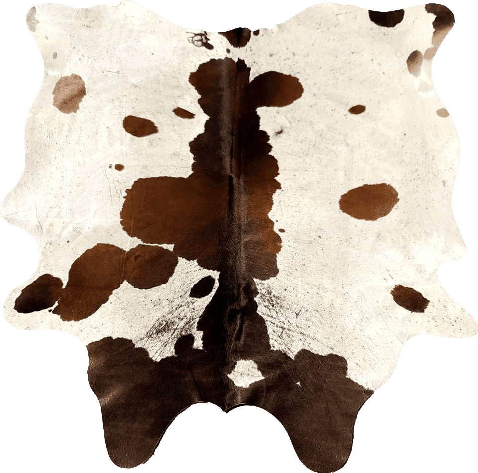 Cowhide 3x5 ARTISTIC DECOR Pure Brown Tricolor Cowhide Rug Black Brown and White Luxurious Cow Skin Tri Color (Small 5 x 3ft)