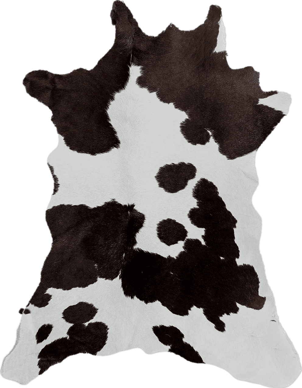 Cowhide 2x3 Natural Chocolate White Cowhide Living Room Rug for Rustic Decor | 100% Real Calfskin Area Rug for Cabin and Home | Handmade Fade-Resistant Throw Rug, 2 Ft x 3 Ft