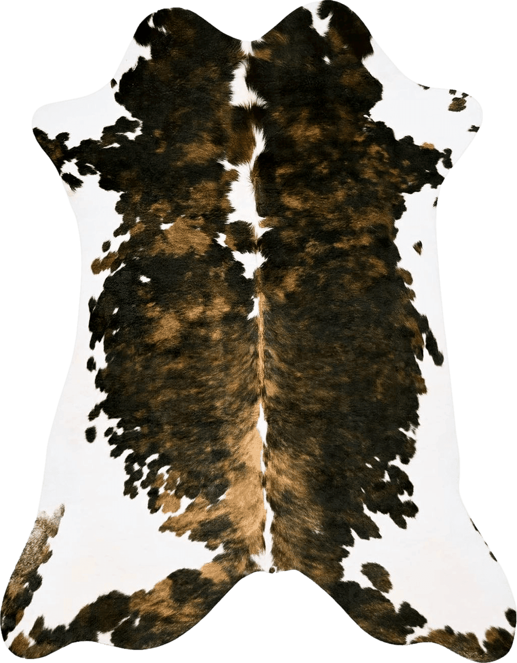 Cowhide Black White Amearea Faux Cowhide Rug 3.6x2.3 Feet, Premium Durable Cow Print Rugs for Living Room, Animal Large Cow Hide Rug for Bedroom, Kids Room, Dining Western Decor Carpets, Dark Brown