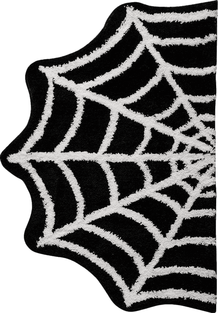Halloween Estmy Spider Web Indoor Halloween Rug 2x3, Plush Gothic Cute Fun Halloween Bathroom Rugs Non Slip Kitchen Rug Machine Washable, Halloween Accent Throw Area Rugs for Front Door Porch Indoor Doormat