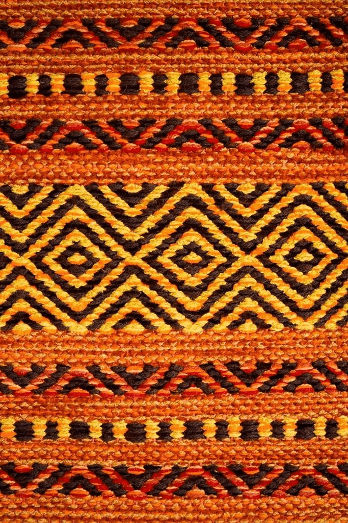 Kilim INDIA LIVING Indian Handmade Kilim Rug Moroccan Area Rug Washable Bedroom Rug Indoor Small Persian Living Room Office Carpet Decorative Rug, 5"x8", Orange