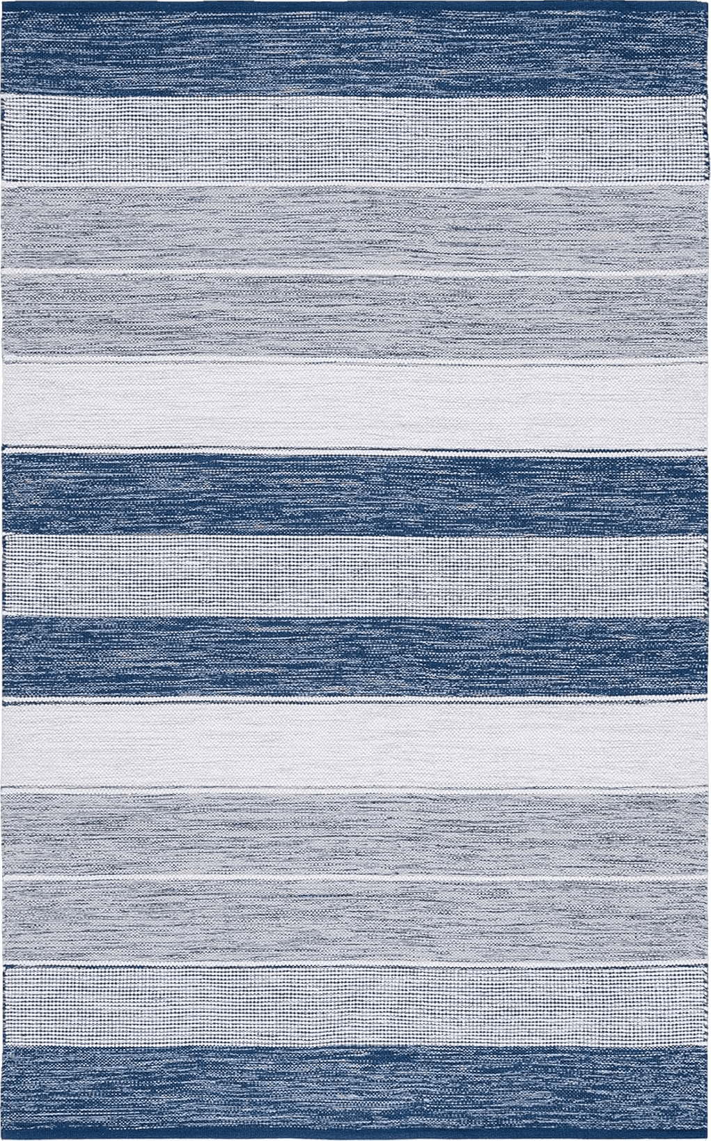 Safavieh Striped Kilim Collection Area Rug - 5' x 8', Grey & Blue, Flat Weave Cotton Design, Easy Care, Ideal for High Traffic Areas in Living Room, Bedroom (STK804M)