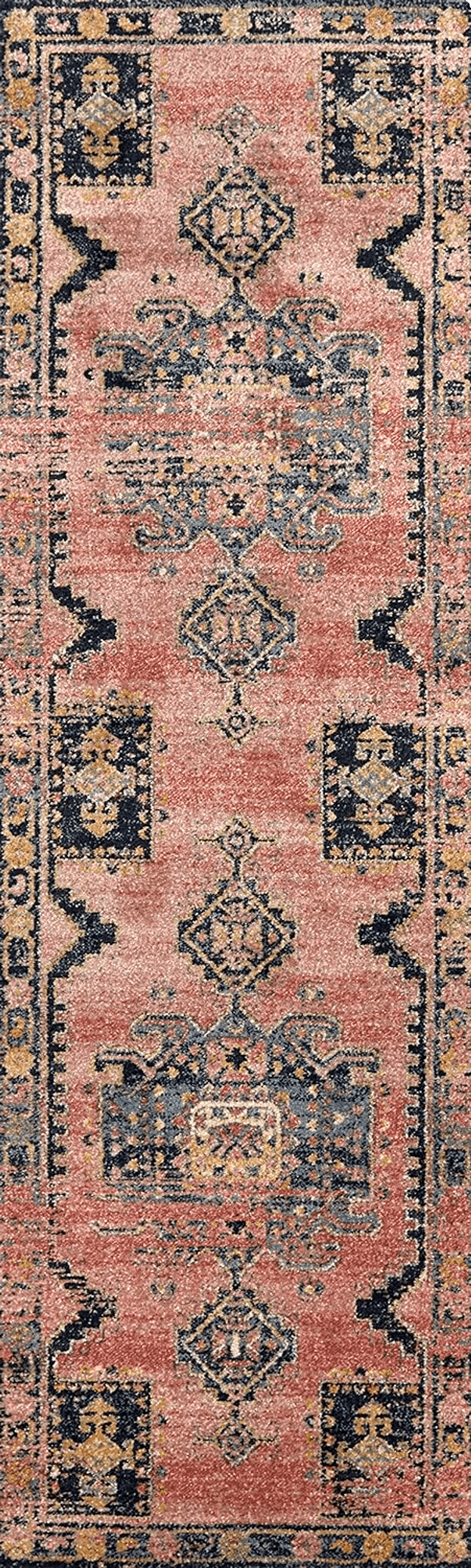 Loloi II Jocelyn Collection JOC-06 Rose/Rose 2'-3" x 7'-6" Runner Rug