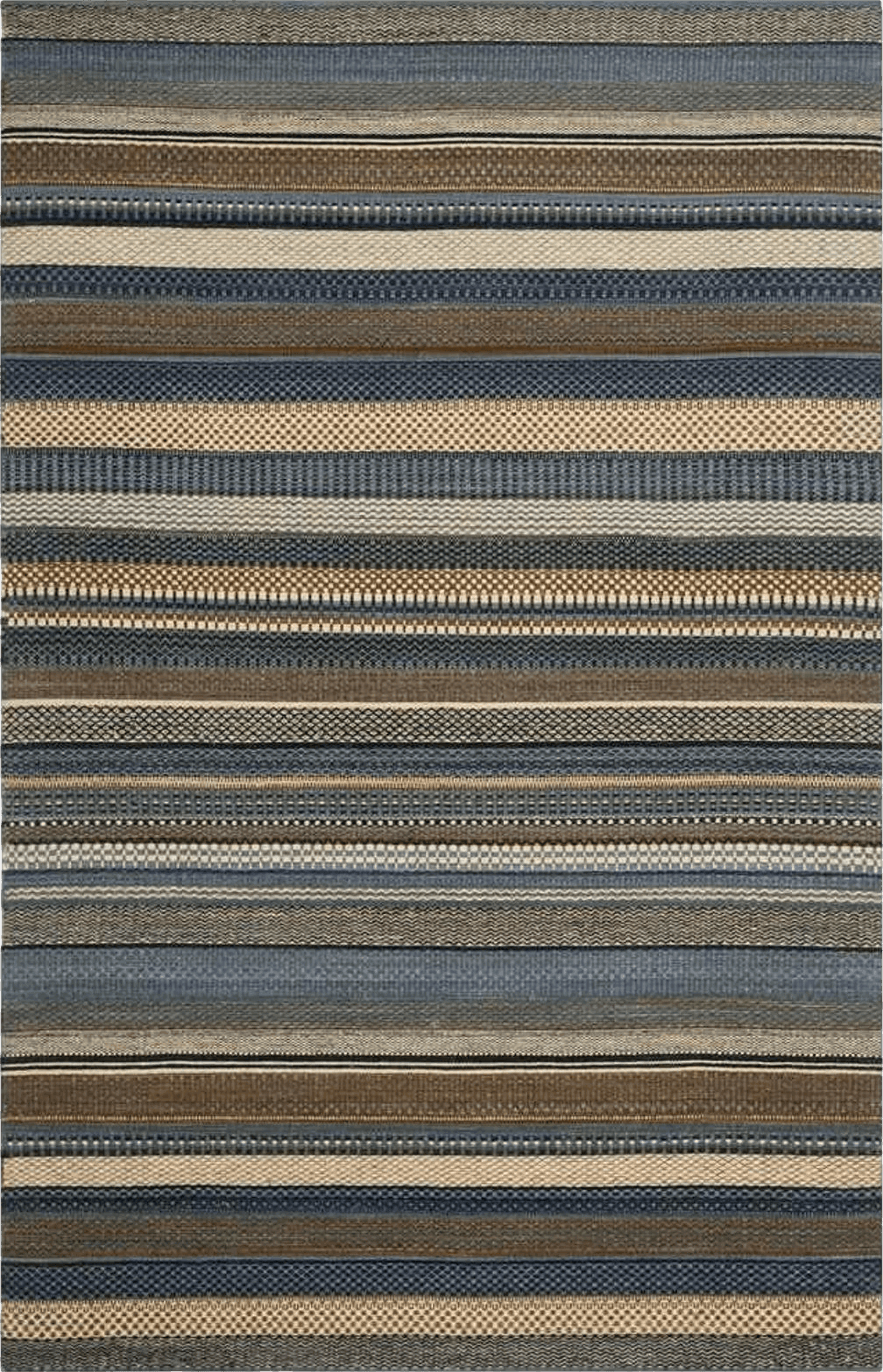 SAFAVIEH Kilim Collection Accent Rug - 4' x 6', Blue, Handmade Flat Weave Wool, Ideal for High Traffic Areas in Entryway, Living Room, Bedroom (KLM951A)