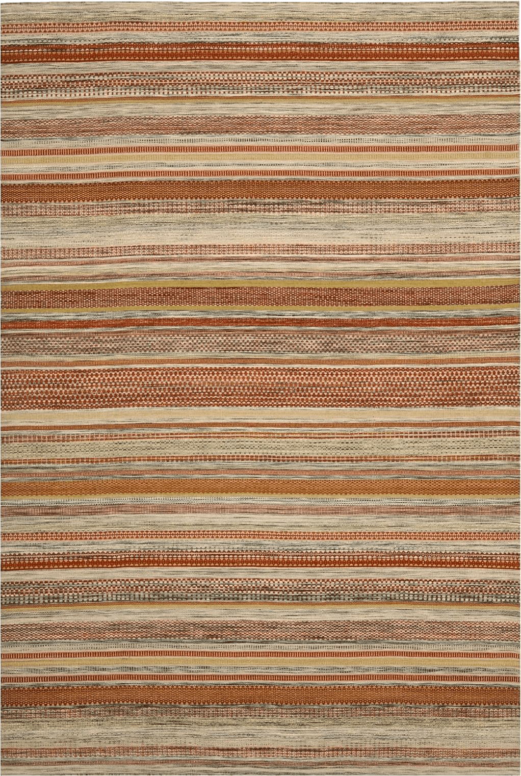 SAFAVIEH Striped Kilim Collection 8' x 10' Beige STK311A Handmade Flatweave Wool Area Rug