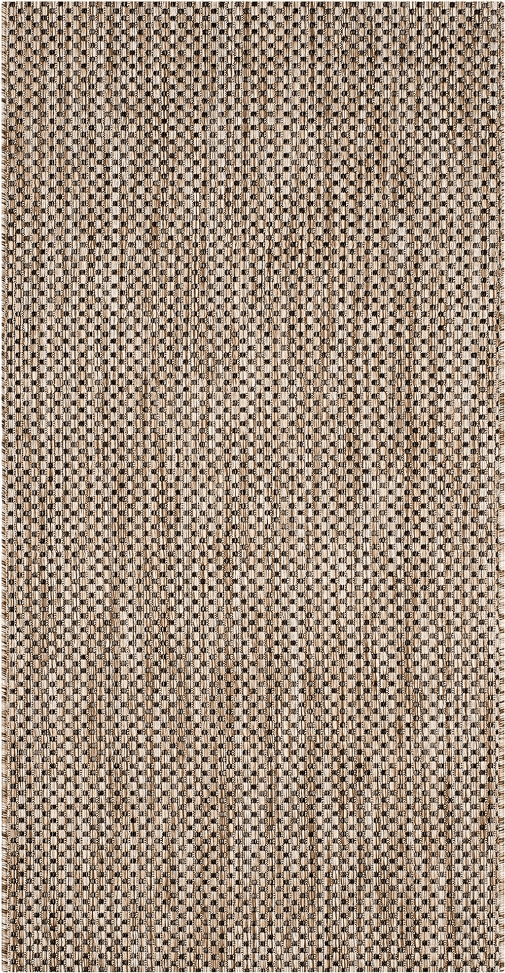 SAFAVIEH Courtyard Collection Accent Rug - 4' x 5'7", Natural & Black, Non-Shedding & Easy Care, Indoor/Outdoor & Washable-Ideal for Patio, Backyard, Mudroom (CY8521-37312)