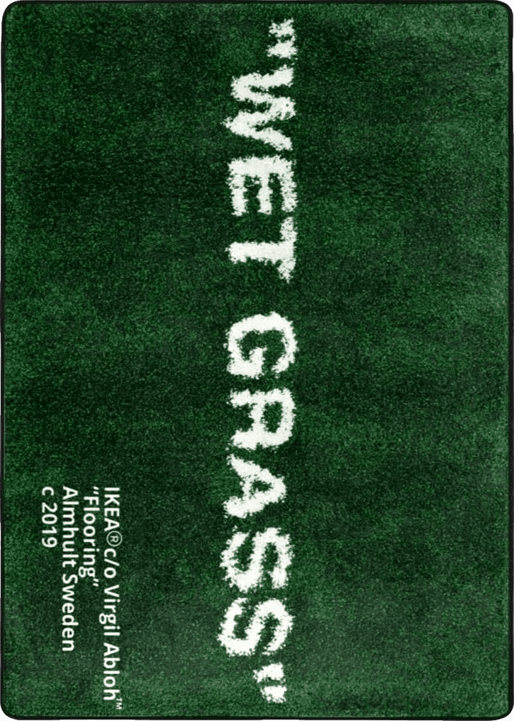 Wet Grass Keep Off Wet Grass Area Rugs Green Modern Large Carpet Neutral Non-Slip Floor Mat Easy Cleaning Rugs for Bedroom Livingroom Playroom Home Decor Mat 63X47inch