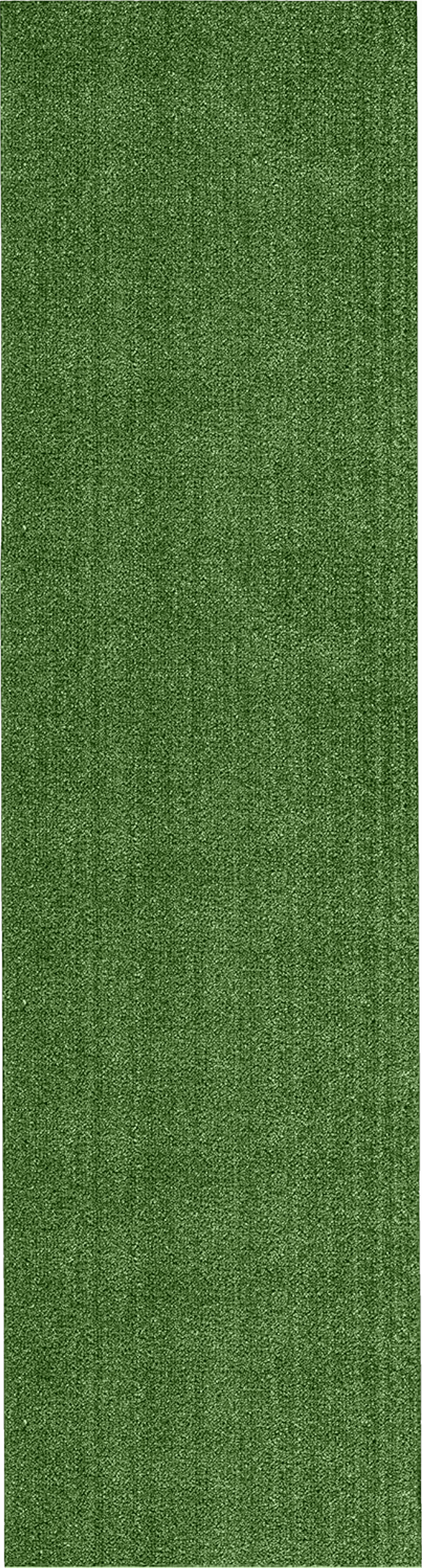 Wet Grass Sweethome Meadowland Collection Indoor and Outdoor Green Artificial Grass Turf Runner Rug 2'7" X 9'10" Green Artificial Grass/Pet mat with Rubber Backed