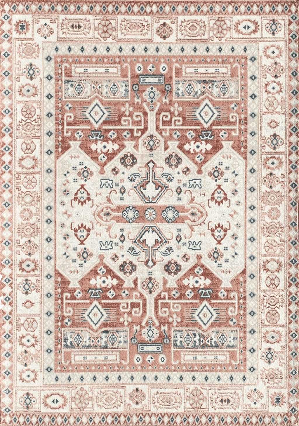 Terracotta Rugs America Gallagher Collection GL60A Sangria Koti Transitional Vintage Area Rug 8' x 10'