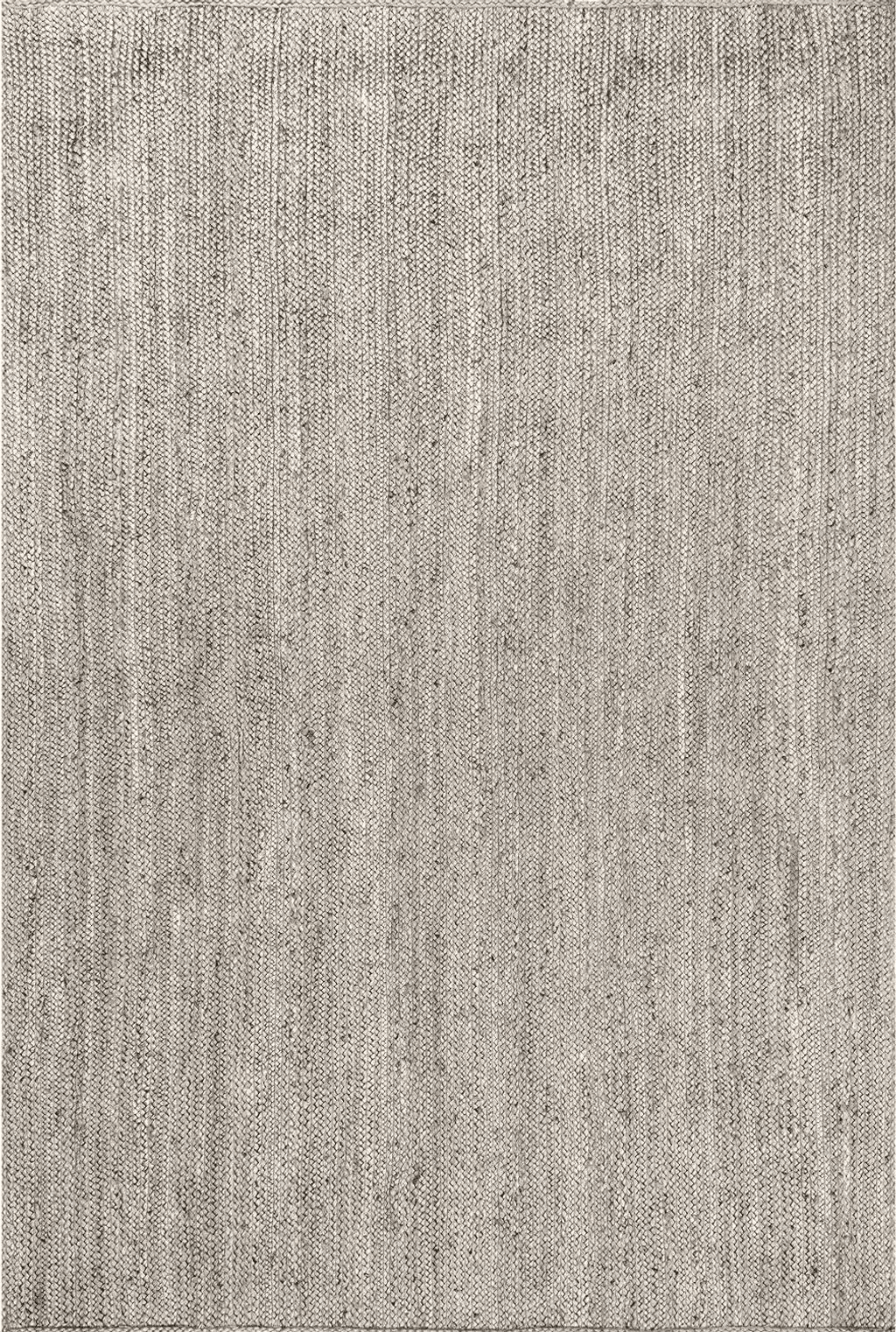 nuLOOM Rigo Hand Woven Farmhouse Jute Area Rug, 9x12, Grey