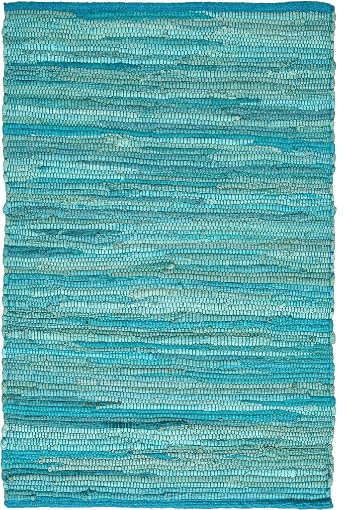 100% Cotton Rag Rug 2x3' - Multicolor Chindi Rug - Hand Woven & Reversible for Living Room Kitchen Entryway Rug - Teal,Kitchen Rugs, Farmhouse Rugs, Rugs for Living & Bedroom,Woven Rugs