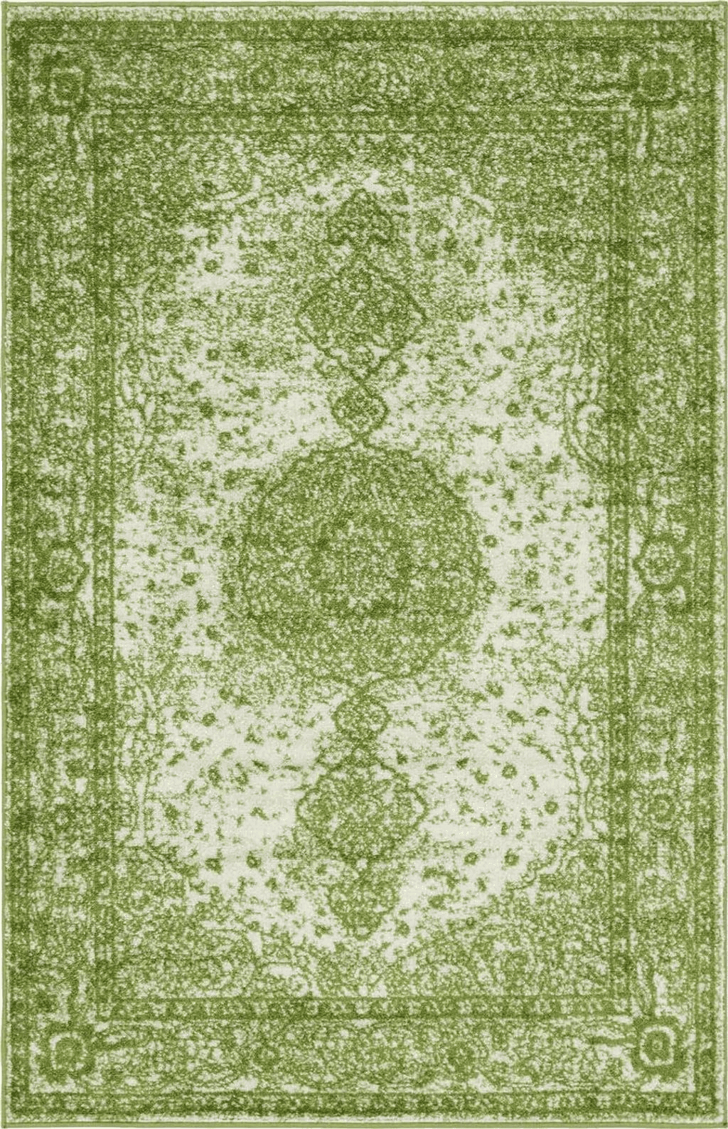 Unique Loom Bromley Collection Area Rug - Midnight (4' 1" x 6' 1" Rectangle, Green/ Ivory)