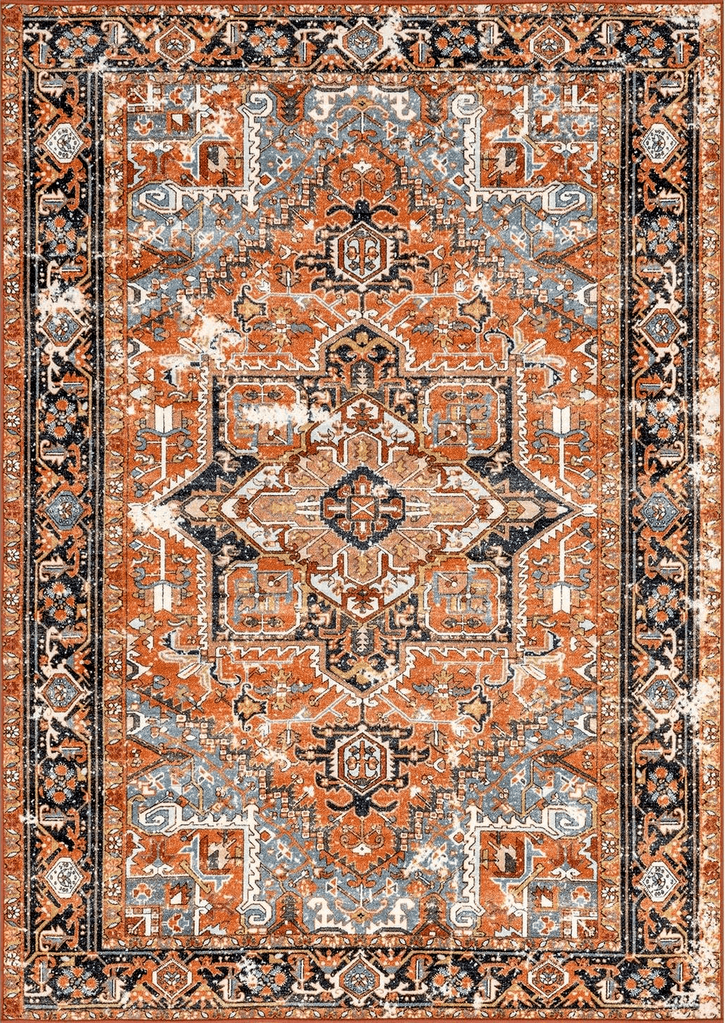 nuLOOM Sherita Distressed Persian Area Rug, 4x6, Rust