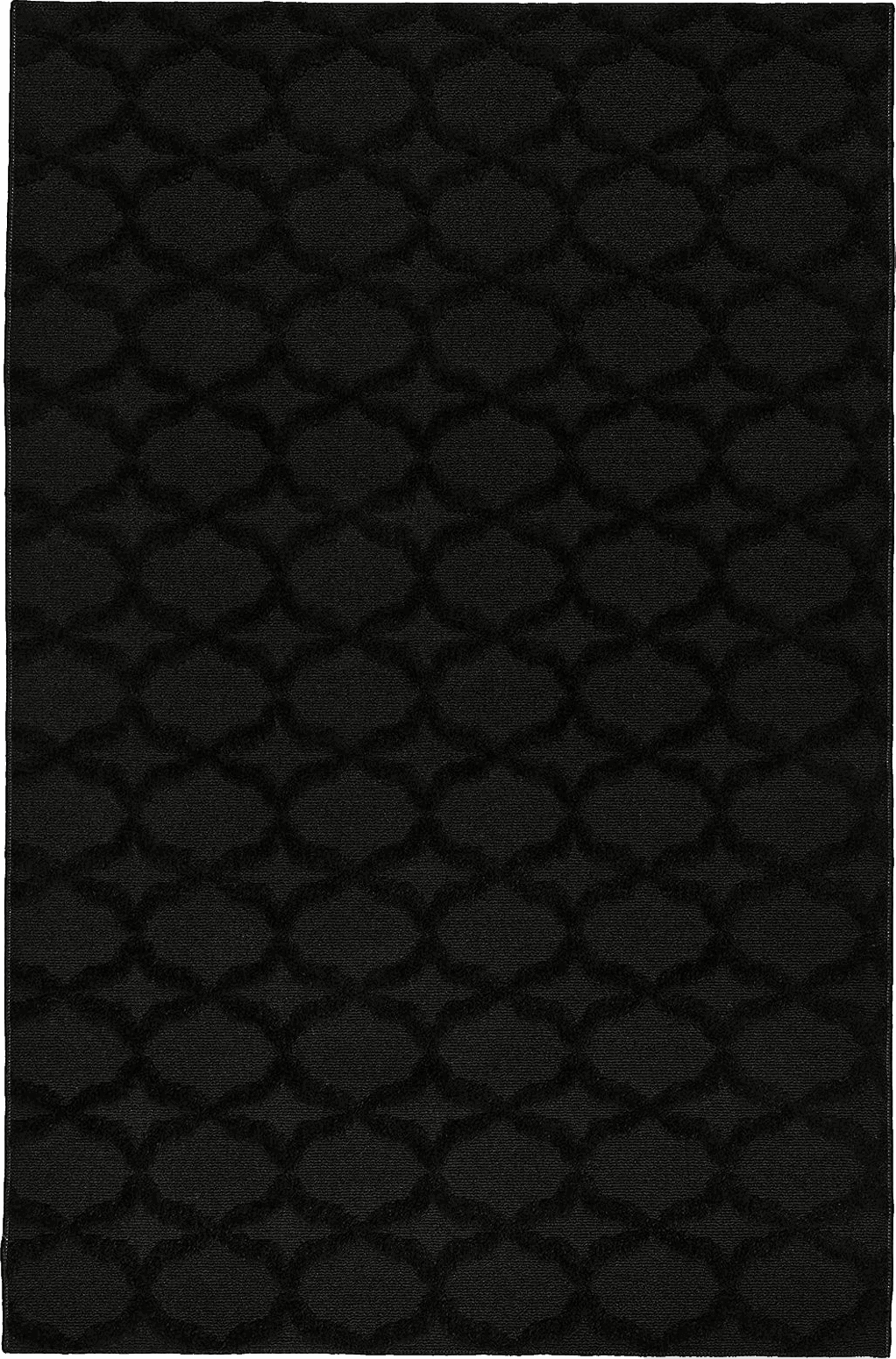 Farmhouse 4x6 Garland Rug Sparta 4 ft. x 6 ft. Area Rug Black