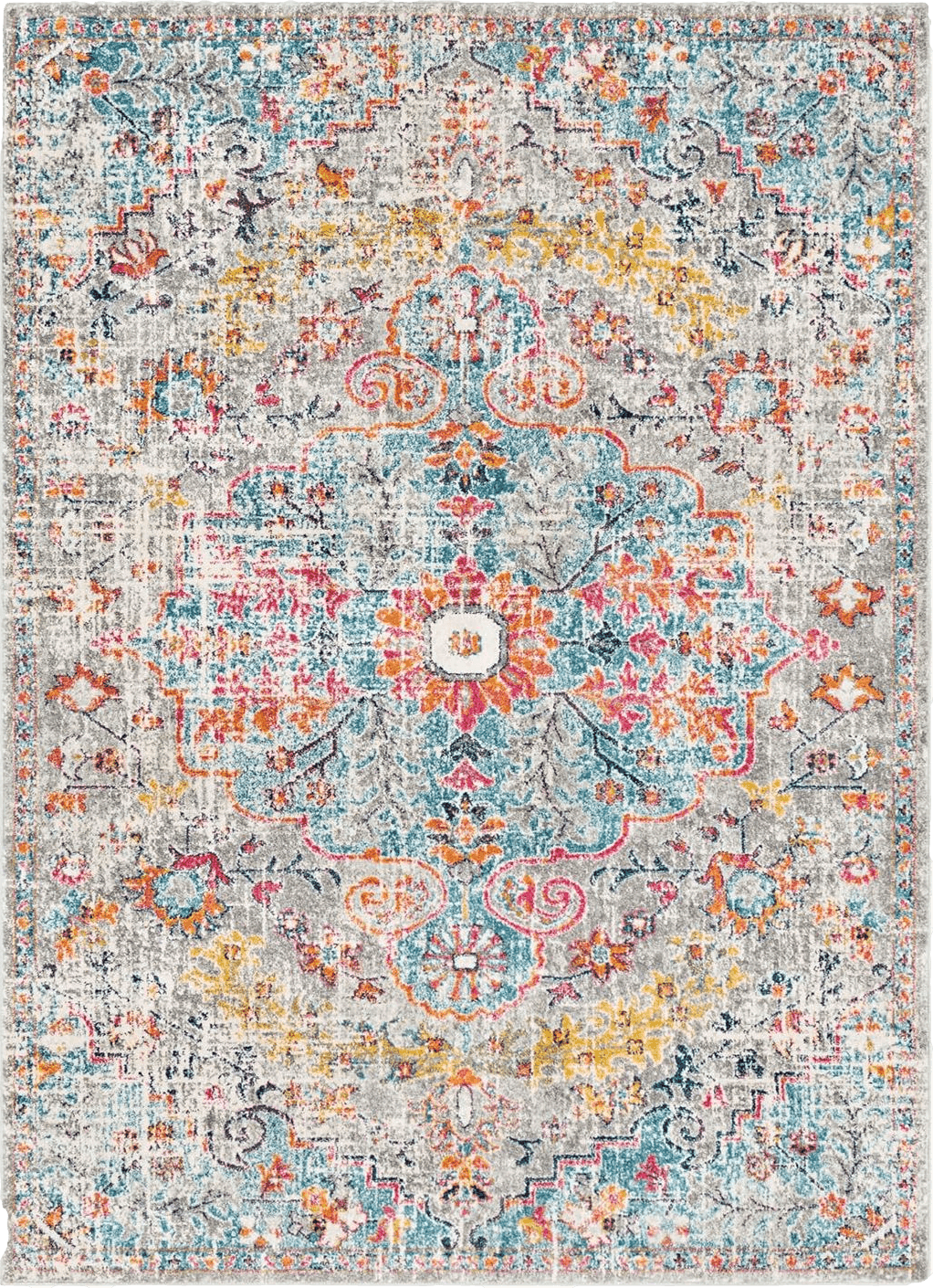 Area Pink Artistic Weavers Odelia Vintage Bohemian Area Rug,9' x 12'6",Aqua