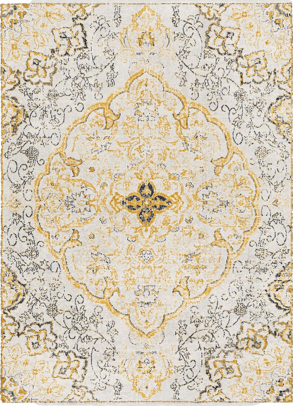 Artistic Weavers Lohena Vintage Medallion Area Rug,5'3" x 7'1",Yellow