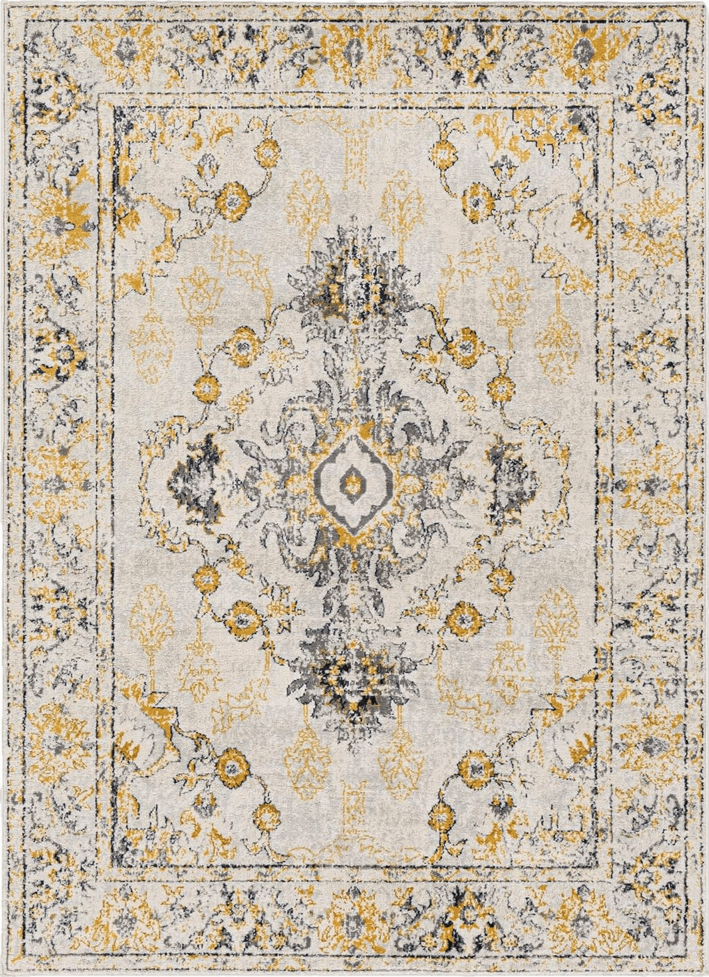 Artistic Weavers Delney Oriental Area Rug,7'10" x 10',Yellow