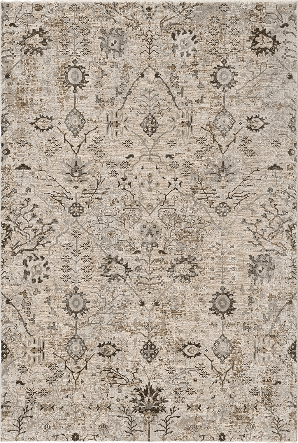 Farmhouse 9x12 Hauteloom Claydon Moroccan Farmhouse Living Room Bedroom Dining Room Area Rug - Bohemian Neutral Style - Traditional, Oriental, Persian - Beige, Brown, Cream - 9' x 12'2"