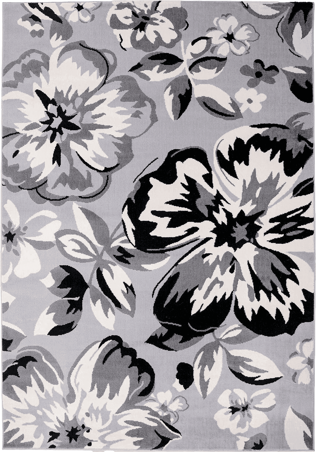 Farmhouse 9x12 Modern Floral Area Rugs 9' X 12' Gray