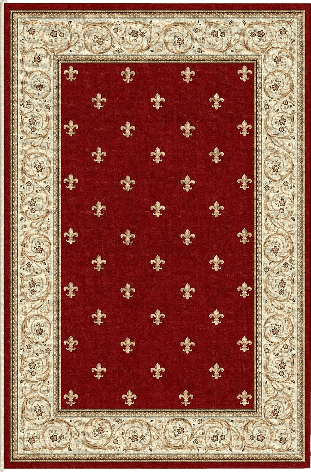 Well Woven Apollo Flatwoven Fleur De Lis Red 3'3" x 5' Area Rug