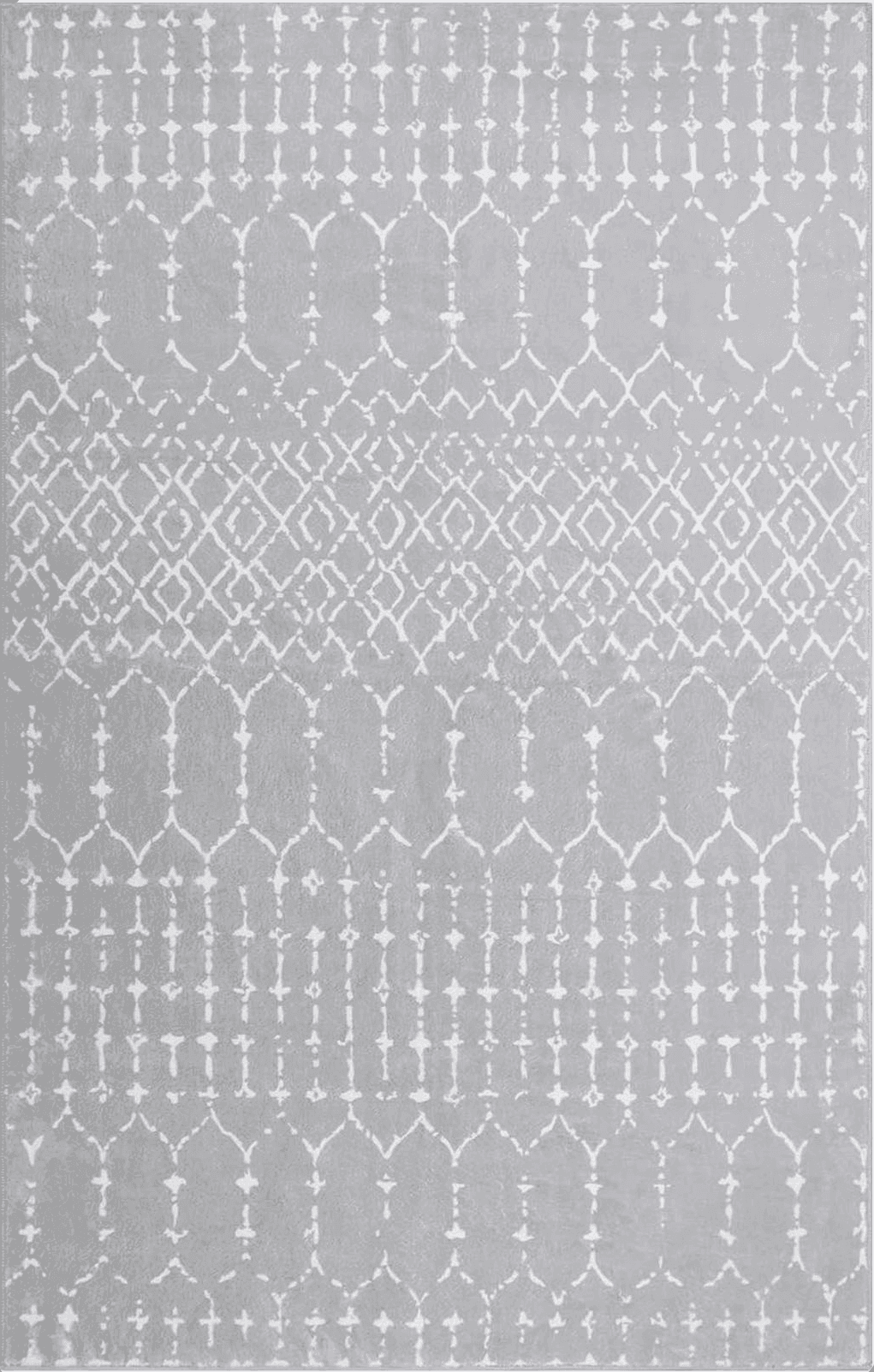 Seavish Moroccan Trellis Rug 4x6 Light Grey Rugs for Living Room Vintage Diamond Machine Washable Area Rugs Soft Non Slip Farmhouse Rug Indoor Outdoor Floor Carpet for Bedroom Entryway Nursery Room