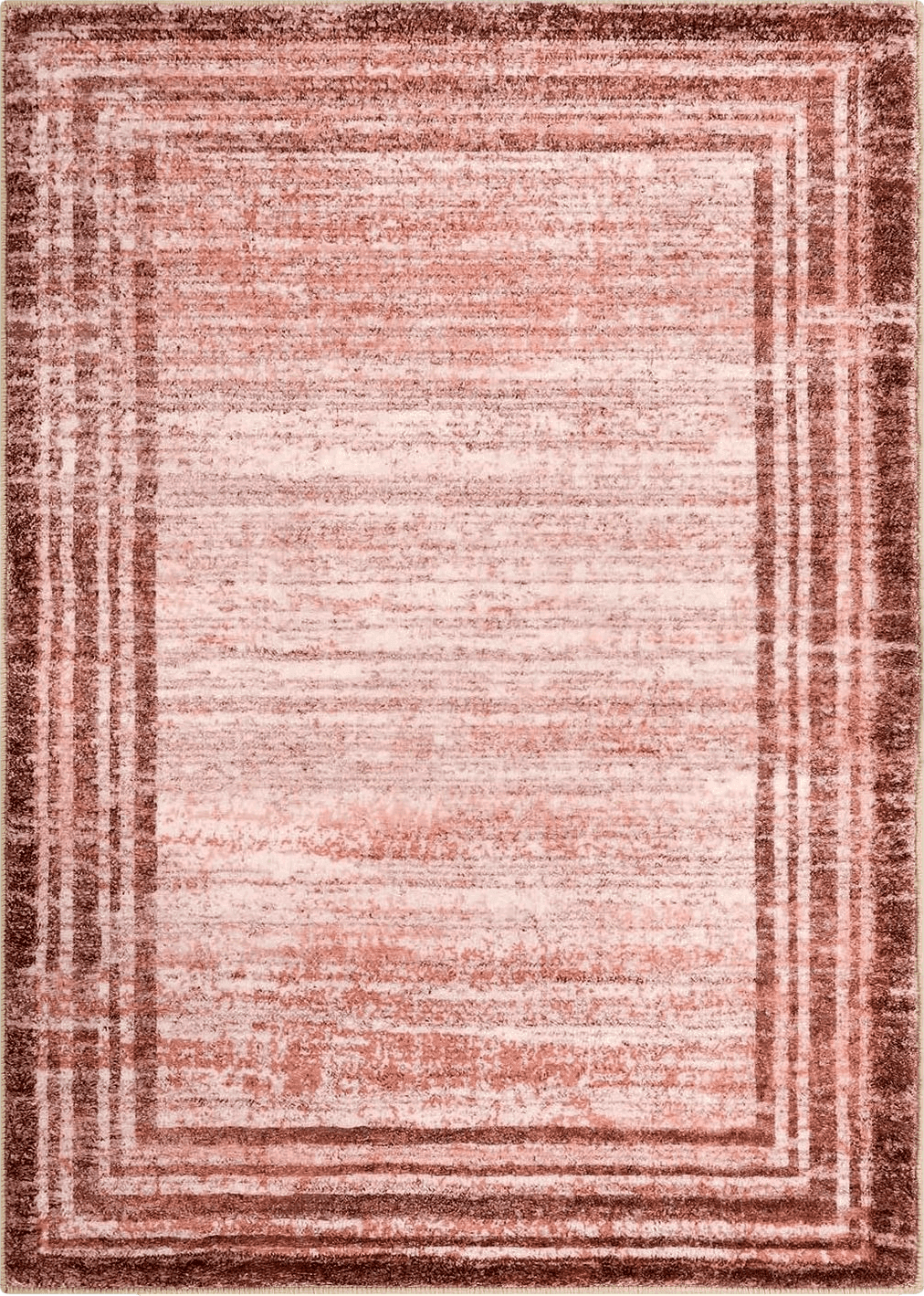 Lahome Modern Abstract Area Rug, Washable 5x7 Bedroom Area Rugs Girls for Living Room Dining Room Soft Stain Resisitant Minimalist Bordered Solid Large Entryway Floor Carpet, Pink